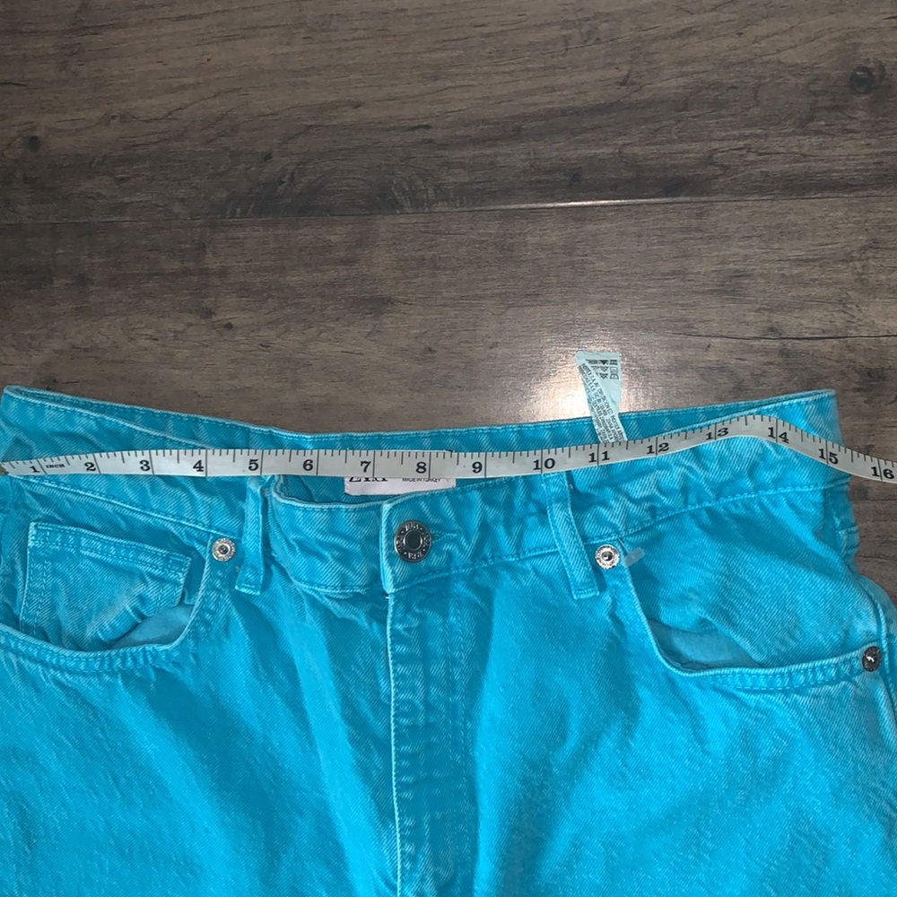 ZARA TURQUOISE WIDE LEG JEANS - Picture 8 of 8